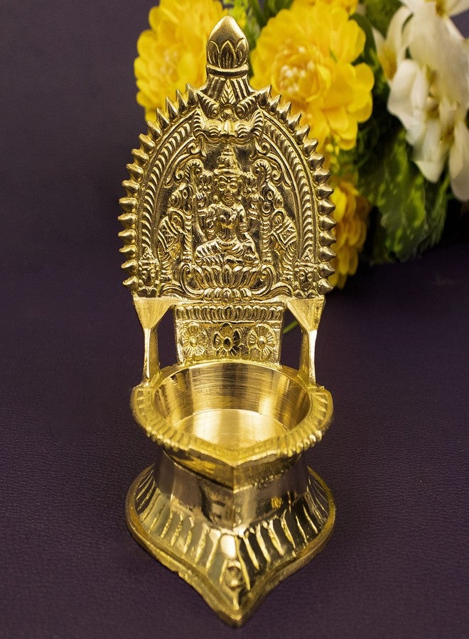 Spillbox النحاس التقليدي Kamachi Diya لمصباح زيت Puja Deepam للمنزل | معبد كاماتشي ديفي ما | كاماكشي| هندو كاماتشي عمان فيلاككو (ق) - Image 2